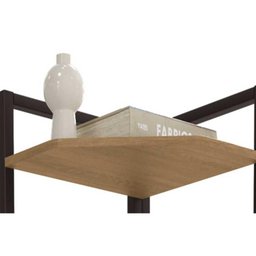 Prateleira de Quarto Industrial Li022 Canela/branco - Kappesberg - 5 Prateleira de Quarto Industrial Li022 Canela/branco - Kappesberg - 5