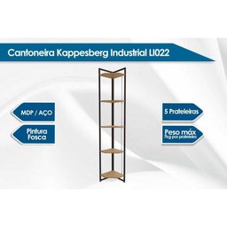 Prateleira de Quarto Industrial Li022 Canela/branco - Kappesberg - 2 Prateleira de Quarto Industrial Li022 Canela/branco - Kappesberg - 2