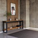 Ver imagem 1 de Aparador Estilo Industrial em MDF 180cm com 01 Gaveta F47 Freijó Preto Fosco Dalla Costa