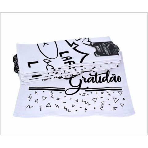 Pano de Prato Premium Pé de Galinha 45X66 - 6 unidades