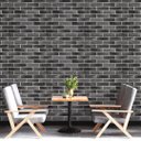 Ver imagem 1 de Papel de Parede Tijolinho Cinza Escuro Vinilico Lavável+ Cola Inclusa