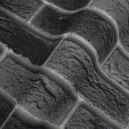 Papel de Parede Tijolinho Cinza Escuro Vinilico Lavável+ Cola Inclusa - 3