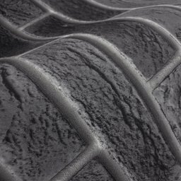 Papel de Parede Tijolinho Cinza Escuro Vinilico Lavável+ Cola Inclusa - 2