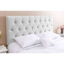 Ver imagem 1 de Cabeceira Sonho Paris Casal 1,40m Painel Em Corino Branco