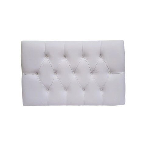 Cabeceira Sonho Paris Solteiro 90cm Painel Em Corino Branco