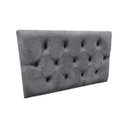 Ver imagem 2 de Cabeceira Sonho Paris Solteiro 90cm Painel Em Suede Cinza