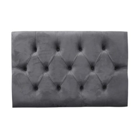 Cabeceira Sonho Paris Solteiro 90cm Painel Em Suede Cinza