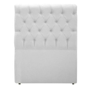 Cabeceira Sonho Paris Solteiro 90cm Em Corino Branco
