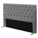 Ver imagem 2 de Kit Baú Recamier + Cabeceira Sonho Casal Suede Cinza