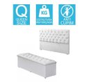 Ver imagem 4 de Kit Baú Recamier + Cabeceira Sonho Queen Corino Branco