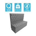 Ver imagem 4 de Kit Baú Recamier + Cabeceira Sonho Queen Suede Cinza