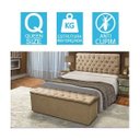 Ver imagem 4 de Kit Baú Recamier + Cabeceira Sonho Queen Suede Bege