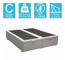Ver imagem 2 de Base Cama Box Baú Bipartido Casal Corino Branco 43x138x188