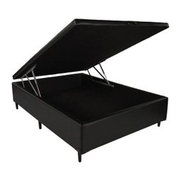 Base Cama Box com Baú Casal Corino Preto 43x138x188 - 1
