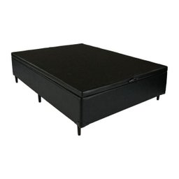 Base Cama Box com Baú Casal Corino Preto 43x138x188 - 2