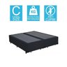 Base Cama Box Bipartido Casal Corino Preto 40x138x188 - 2