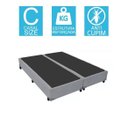 Ver imagem 2 de Base Cama Box Bipartido Casal Corino Cinza 40x138x188