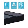 Base Cama Box Bipartido Casal Suede Preto 40x138x188 - 2
