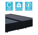 Ver imagem 2 de Base Cama Box Bipartido Casal Suede Preto 40x138x188