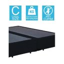 Ver imagem 2 de Base Cama Box Bipartido Casal Suede Preto 40x138x188