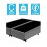 Base Cama Box Bipartido Casal Suede Cinza 40x138x188 - 2