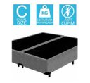 Ver imagem 2 de Base Cama Box Bipartido Casal Suede Cinza 40x138x188