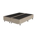 Ver imagem 1 de Base Cama Box Bipartido Casal Suede Bege 40x138x188