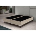 Ver imagem 3 de Base Cama Box Bipartido Casal Suede Bege 40x138x188