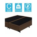 Ver imagem 2 de Base Cama Box Bipartido Casal Suede Marrom 40x138x188