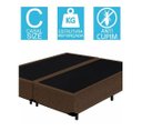 Ver imagem 2 de Base Cama Box Bipartido Casal Suede Marrom 40x138x188