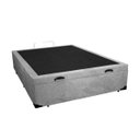 Ver imagem 2 de Base Cama Box Baú Casal Suede Cinza 43x138x188