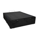 Ver imagem 2 de Base Cama Box Baú Casal Suede Preto 43x138x188