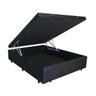 Base Cama Box Baú Casal Suede Preto 43x138x188 - 1