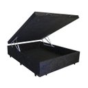 Ver imagem 1 de Base Cama Box Baú Casal Suede Preto 43x138x188