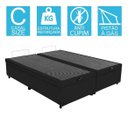 Ver imagem 2 de Base Cama Box Baú Bipartido Casal Suede Preto 43x138x188