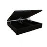 Base Cama Box Baú Bipartido Casal Suede Preto 43x138x188 - 1