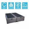 Base Cama Box Baú Bipartido Casal Suede Cinza 43x138x188 - 2