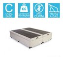 Ver imagem 2 de Base Cama Box Baú Bipartido Casal Suede Bege 43x138x188