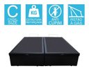 Ver imagem 2 de Base Cama Box Baú Bipartido Casal Corino Preto 43x138x188
