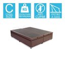 Ver imagem 2 de Base Cama Box Baú Bipartido Casal Corino Marrom 43x138x188