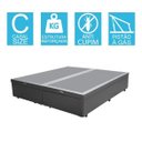 Ver imagem 2 de Base Cama Box Baú Bipartido Casal Corino Cinza 43x138x188