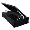 Base Cama Box Baú Solteiro Corino Preto 43x88x188 - 1