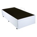 Ver imagem 2 de Base Cama Box Baú Solteiro Corino Branco 43x88x188