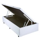 Ver imagem 1 de Base Cama Box Baú Solteiro Corino Branco 43x88x188