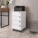 Ver imagem 1 de Gaveteiro Office 4 Gavetas Branco - Placa&ponto