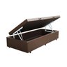 Base Cama Box Baú Solteiro Corino Marrom 43x88x188 - 1