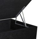 Ver imagem 3 de Base Cama Box Baú Solteiro Suede Preto 43x88x188