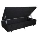 Ver imagem 1 de Base Cama Box Baú Solteiro Suede Preto 43x88x188