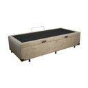 Ver imagem 2 de Base Cama Box Baú Solteiro Suede Bege 43x88x188