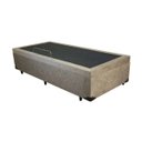 Ver imagem 3 de Base Cama Box Baú Solteiro Suede Bege 43x88x188